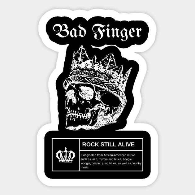 King Vintage Bad Finger Sticker by more style brother